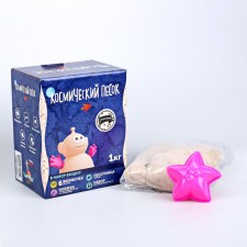 Classic cosmic sand in the box, 1 kg + sandbox + molds