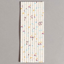 Tubes for the “stars” cocktail set 12 pcs., White color
