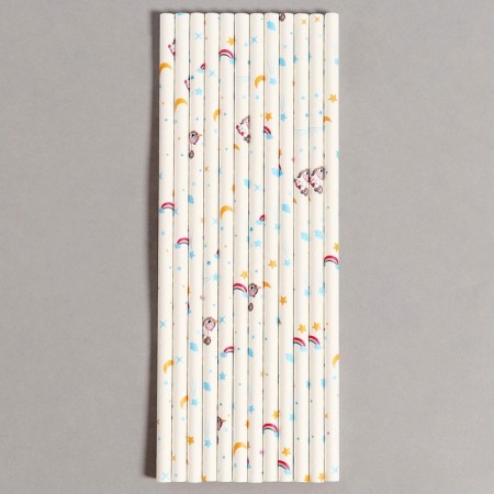 Tubes for the “stars” cocktail set 12 pcs., White color