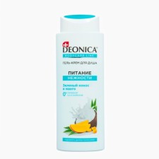 Gel-cream for shower nutrition of tenderness Deonica green coconut and mangoes, 250 ml