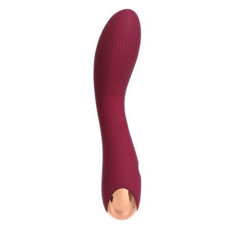 Vibrator with stimulation of the point G, 18 x3.8 cm, burgundy-2
