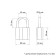 Castle of the hinged "bison master" of general application, disk. fur. Secret, Duke d = 13 mm, 80 mm