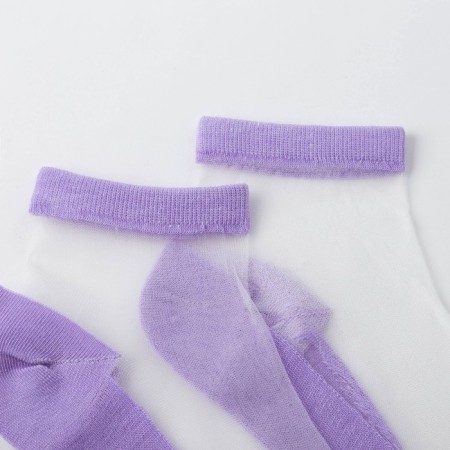 Set of glass socks 3 pairs, river 35-37 (22-25 cm), central rose/goal/lavender-2