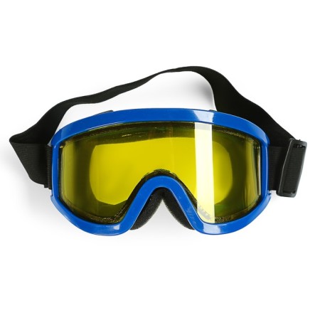Mask glasses for motor vehicles, glass is two-layer yellow, the color is blue