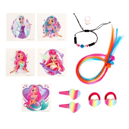 Set with strands, tattoos, rhinestones, purse-4