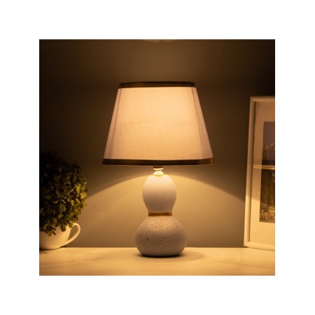 Table lamp "bend" 1x40W E14 gray/gold 22.5x22.5x35cm-1