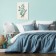 Cover with pillowcases "Alice", size 230x250 cm, color gray-blue