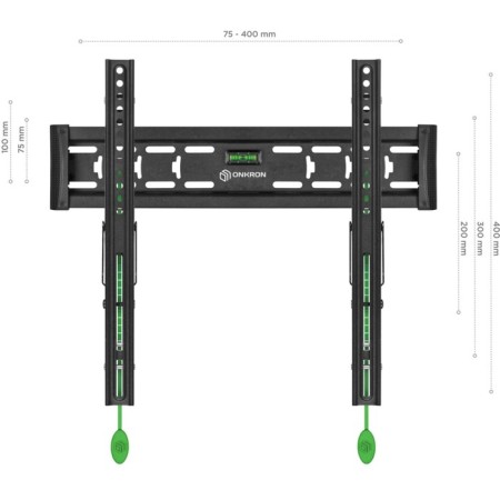 Black Black 32 "-70" Max.68kg wall tilt-2