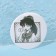 Pocket mirror “anime”, d = 7 cm, white color