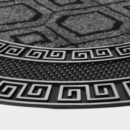 Rug of the groomed semicircular shares "Meander", 45 × 75 cm, silver color-7