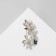 Brooch "Flower" trio, white-green color in gold