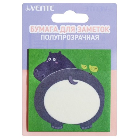 Block with a sticky edge of 74 x 74 mm, Devente Funny Animals, 30 sheets, 4 colors, mix-3