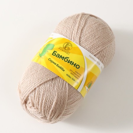 Bambino yarn 35% Merinos wool, 65% acrylic 150m/50g (188 ground milk)-1