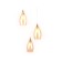Suspended Ambrella Light, Traditional, TR3549, 3HE14, Color Gold