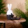 Souvenir "rabbit" hanging paws, wood 20 cm, gray