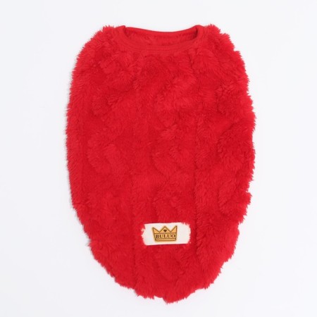 Knitted sweater, velor, size M (DS 30, Osh 27, OG 40 cm), red-7