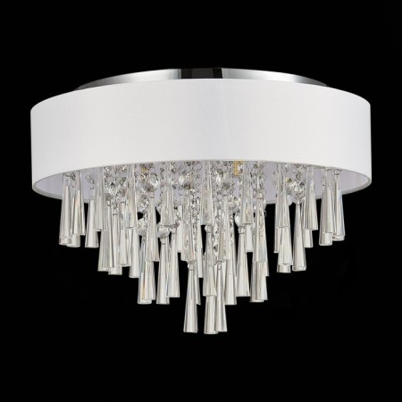 Ceiling lamp G9, 6x5W, 33x45 cm, chrome color, white, transparent-4