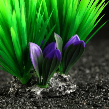Artificial aquarium plant, 18 x 10 x 11.5 cm, green-3