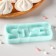 Silicone form "2023", 10.5 × 4.3 × 0.9 cm, turquoise color