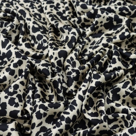 Payer satin fabric, width 150 cm, cream color