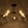 Svetogor chandelier "Task" 5x60W E27 black/gold