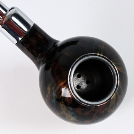 The pipe is classic, round, 14 cm, brown-1