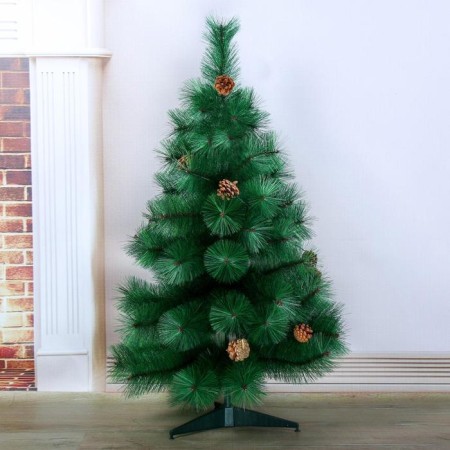 Cedar green cones 90 cm, D of the lower tier 60 cm, D needle 10 cm, 57 branches, layer stand