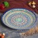 Lryagan Round Rishtan ceramics, 41cm, brown-red-blue ornament