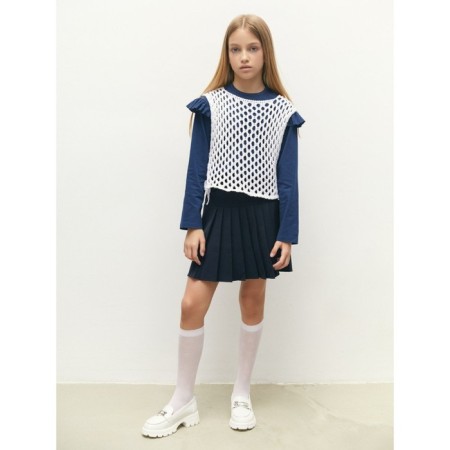 Knitted children's vests Amarobaby Mesh, height 140 cm, white color-11