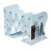 Settling book stands, 3 departments, metallic, mix