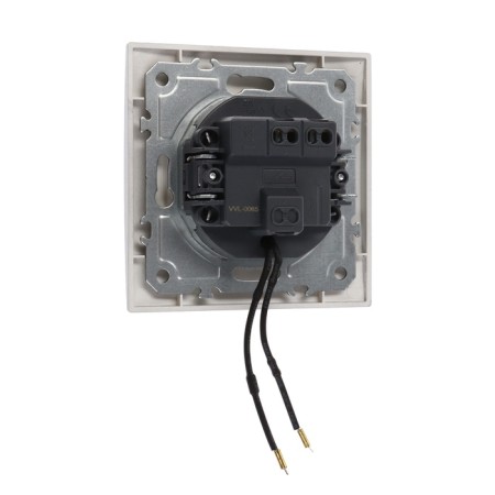 Tot Elegant switch, 10 a, 1 cl., With backlight, hidden, silver-3