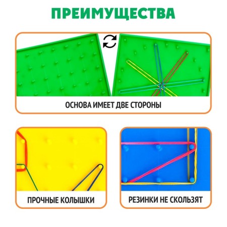 Geobord “Mathematical tablet: alphabet and numbers” with instructions according to the schemes, according to the Montessori method-4