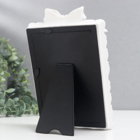 Photo frame Polystone 10x15 cm "Bant" white 14x20.5 cm-2