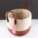Argentina storage basket, with handles, 30 x 25 x 24.5 cm, natural, burgundy