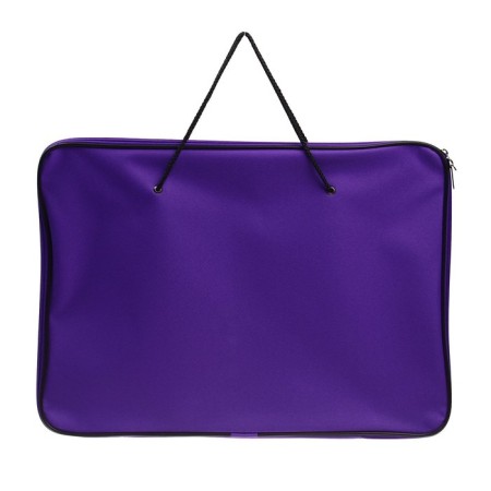 Folder for drawings and drawings A3, 470 x 340 x 20 mm with handles, textile, inner pocket "Creativity" violet-1