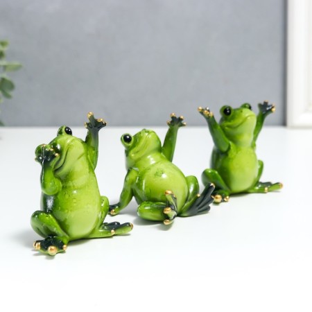 Souvenir Polystone Lac "Frog - Greeting" MIX 8x6x8 cm-4