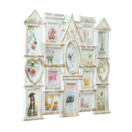Wall clock, series: photo frames, "house", smooth move, 54.5 x 74 cm-2