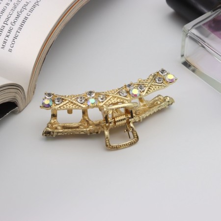 Hair crab "Kalie" arc, 6 cm, gold-1