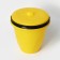 A bucket with a lid "Light", 10 l, yellow color
