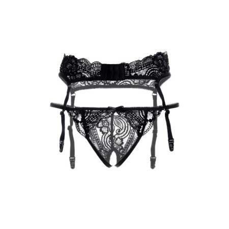 Erotic set Erolata Deborah: a belt for stockings and panties, black (46-48)-8