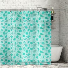 The bathroom curtain 