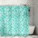 The bathroom curtain "shells", 180 × 180 cm, polyethylene, green color