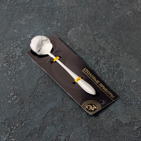 Dessert spoon Magistro "flower", length 12.5 cm, silver color-2