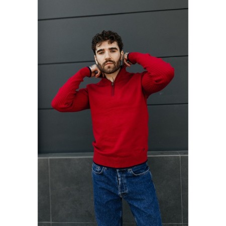 Jumper male ise, size 46, red color-8