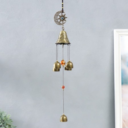 Wind Music Metal "Sun and Month" from the evil eye 5 bells 40 cm