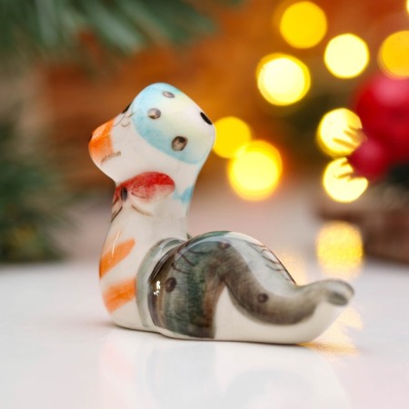 New Year. Souvenir "Snake Motya" 5.5 × 7.5 cm, gzhel, color-2