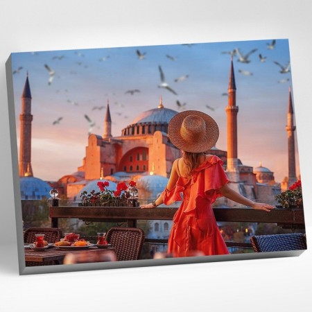 Picture on the numbers "Istanbul. Ayia-Sofia ", 40 × 50 cm, 25 colors