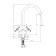 Kitchen mixer Rush Bianki Bi7650-24, two-wound, chrome