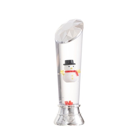 Lava lamp "Snowman" LED 3HAAA, USB silver 6.5x8x23.7cm-12