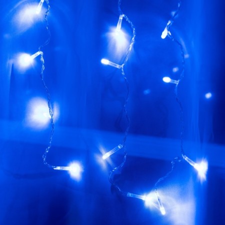 Garland "Curtain" 2 × 1.5 m, IP20, transparent thread, 360 LED, glow blue, 8 modes, 220 V-1